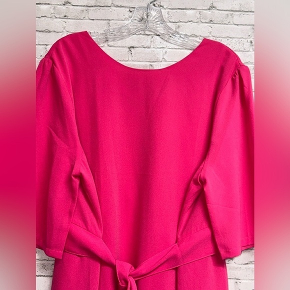 Symphony + Hot Pink Fushia Women's Size 2XL Dress Front Tie Slant Hemline NEW - Picture 6 of 12
